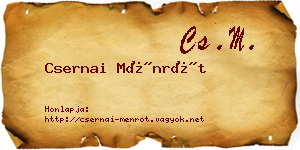 Csernai Ménrót névjegykártya